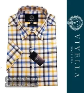 Viyella Short Sleeve Check Shirt Style: VY8533HB-398