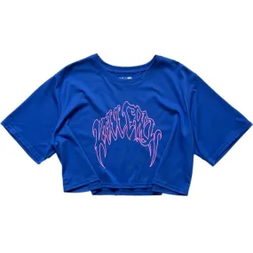 WOLF CROP TOP - BLUE / PINK