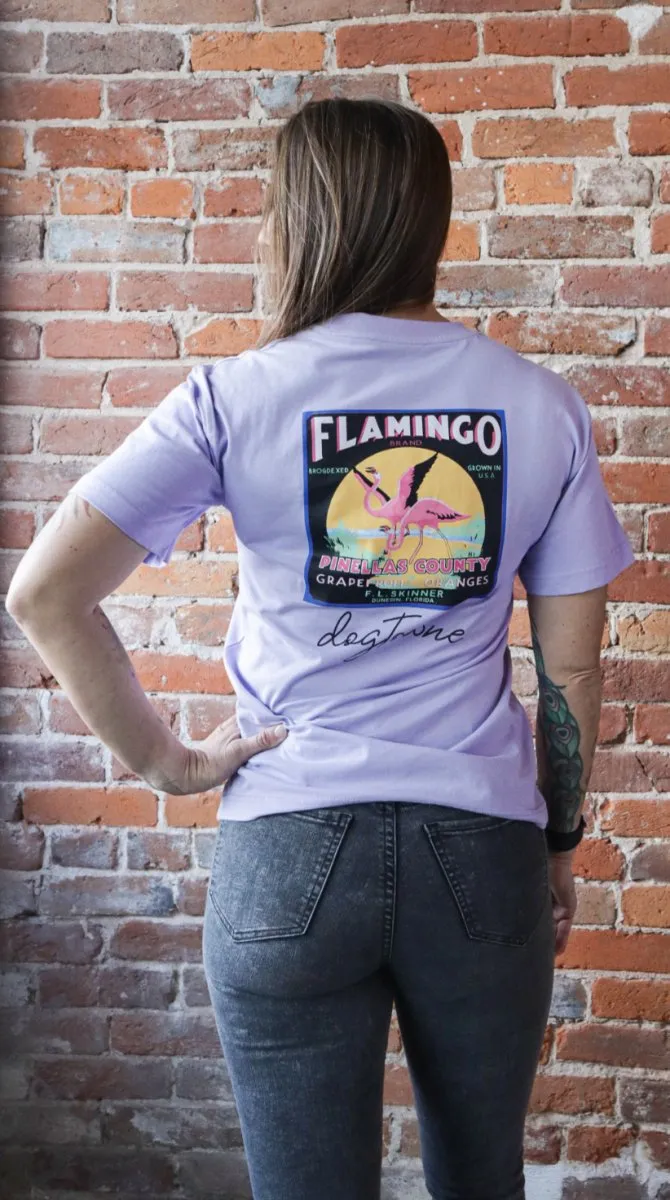 Women's Pastel SS Cotton Tee - Flamingo