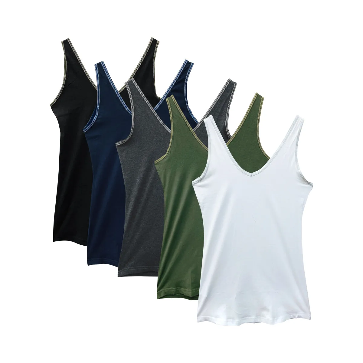 Womens V-Neck Sleeveless Cotton Vest Tank Top