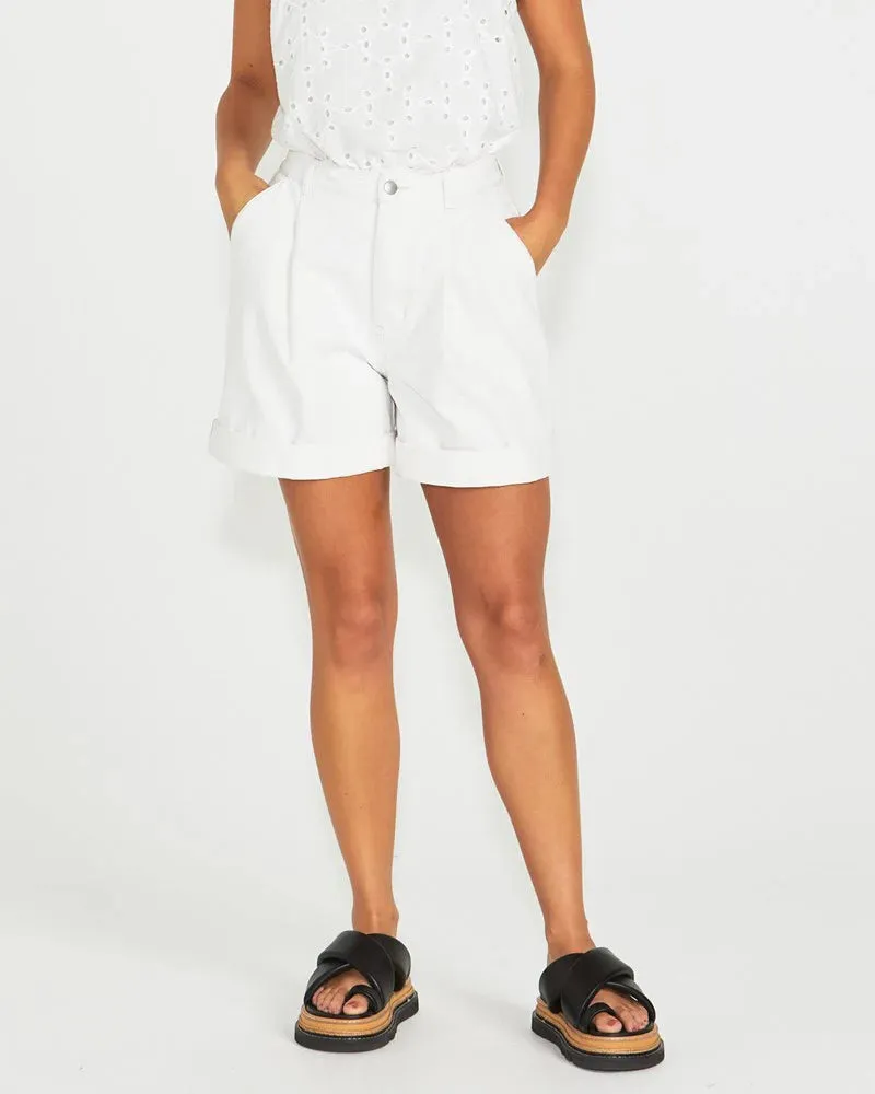 Wyatt Denim Short - White